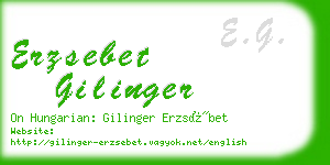 erzsebet gilinger business card